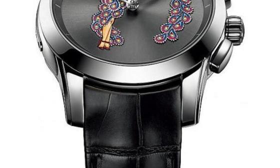 限量《舞娘单问报时限量表》会在跨越整点和30分自鸣报时， 亦可根据佩戴者喜好作出报时，每次报时，孔雀会随著打簧声挥展双翅