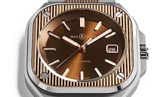BELL & ROSS以不锈钢加玫瑰金“金钢”组合重新诠释BR 05 Artline大三针