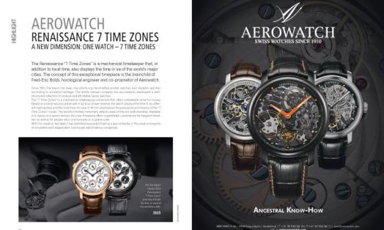 AEROWATCH 爱罗表 Renaissance 7 Time Zones 腕表 - 新高度: 一枚腕表，七个时区