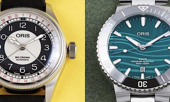 ORIS 新表速报：复古控必看 Bullseye 靶心面盘、绝美绿松石色 Aquis 江豚限量表一次看