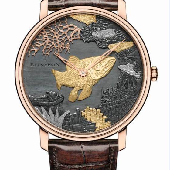 宝珀 Blancpain赤铜彩绘Shakudo 腔棘鱼腕表