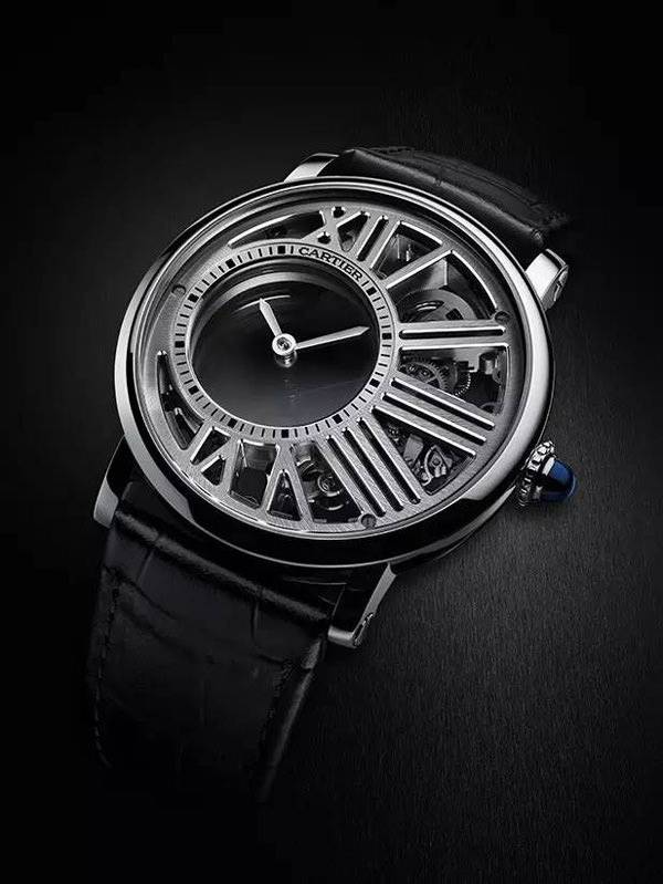 rotonde de cartier神秘小时镂空腕表