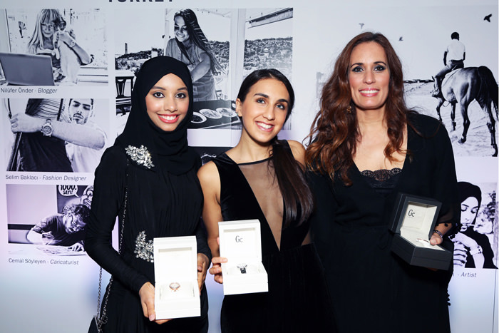 由左至右：Shayma Al-Mughairy，Maddalena Miramonti，Sabrine El Hossamy