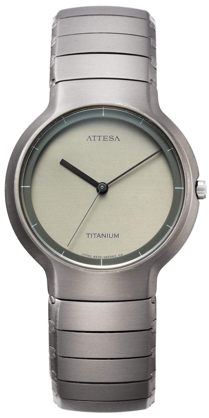 1987年 具有柔和光泽的新款钛金属 腕表面世：ATTESA