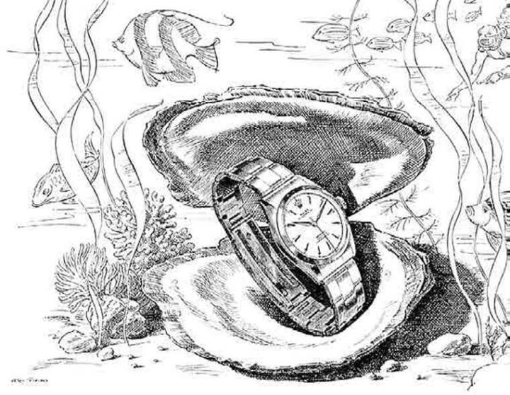 蚝式手表之所以命名为”Oyster”，就是因为Hans Wilsdorf对于自家手表防水能力的自豪，以水中动物比拟手表在水中来去自如的防水性能