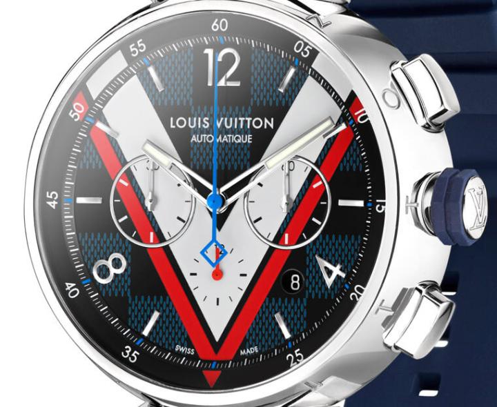 路易威登经典Tambour手表系列，在面盘表现GastonV标志，抢眼又有特色